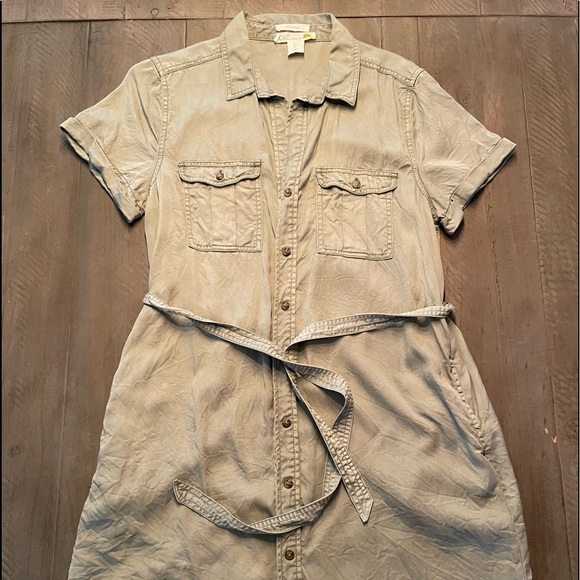 Ligth Green Army dress, size Large - Picture 1 of 3